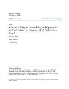 Structural engineering / Architecture / Fibre-reinforced plastic / Deck / Fiber-reinforced composite / Concrete / Lawrence C. Bank / Composite materials / Plastics / Construction