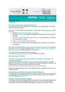 Accreditation / Quality assurance / Healthcare Information and Management Systems Society / American Public Health Association / Australian Private Hospitals Association / Health / Medicine / Healthcare in the United States