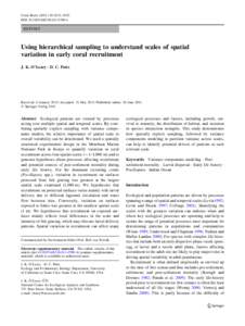 Coral Reefs:1013–1023 DOIs00338REPORT  Using hierarchical sampling to understand scales of spatial