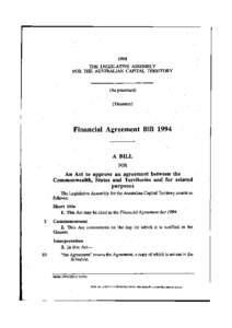 1994 THE LEGISLATIVE ASSEMBLY FOR THE AUSTRALIAN CAPITAL TERRITORY (As presented) (Treasurer)