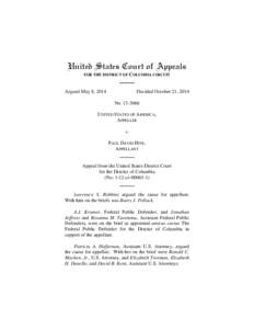 United States Court of Appeals FOR THE DISTRICT OF COLUMBIA CIRCUIT Argued May 8, 2014  Decided October 21, 2014