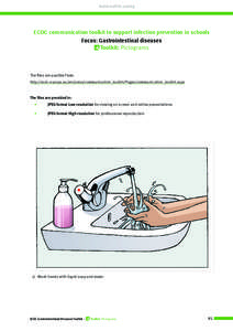 Toolkit draft for piloting  ECDC communication toolkit to support infection prevention in schools Focus: Gastrointestinal diseases Toolkit: Pictograms