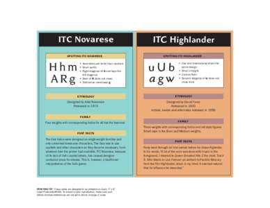 ITC Novarese SPOTTING ITC NOVARESE Hhm ARg