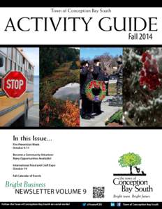 Town of Conception Bay South  ACTIVITY GUIDE Fall[removed]In this Issue...