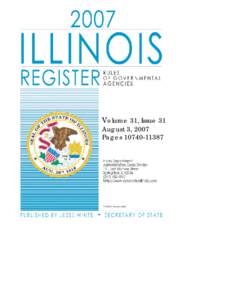 Volume 31, Issue 31 August 3, 2007 Pages[removed] TABLE OF CONTENTS August 03, 2007 Volume 31, Issue 31