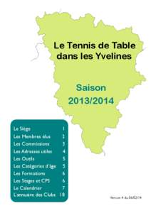 Le Tennis de Table dans les Yvelines