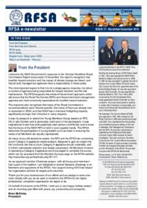Seasons Greetings from the  RFSA e-newsletter Issue 17– November-December 2010