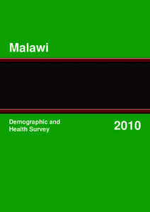 Malawi  Demographic and Health Survey  2010