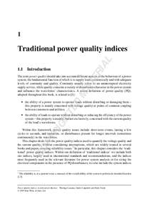 1  AL Traditional power quality indices