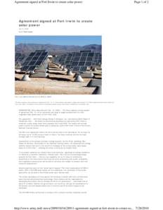 Solar power / Fort Irwin National Training Center / Photovoltaics / Low-carbon economy / Solar power plants in the Mojave Desert / Solar power in the United States / Energy / Alternative energy / Energy conversion