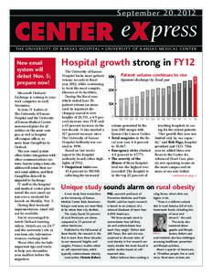 September[removed]CENTER eX press THE UNIVERSITY OF KANSAS HOSPITAL • UNIVERSITY OF KANSAS MEDICAL CENTER  10K