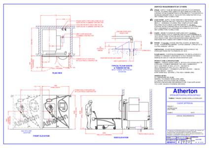 SERVICE REQUIREMENTS BY OTHERS STEAM - SUPPLY TO BE BETWEEN 400 & 600 KPA AT 0.97 DRYNESS FACTOR, CHLORIDE FREE COMPLETE WITH 20MM ISOLATING VALVE. AVERAGE STEAM CONSUMPTION IS APPROXIMATELY 70 KG/HR WITH A MAXIMUM CONSU