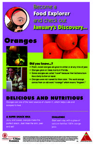 Become a Food Explorer and check out January’s Discovery...  Oranges