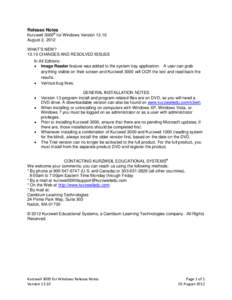 Software / Computer accessibility / Kurzweil Educational Systems / Kurzweil / Cambium Learning Group / Windows Vista / Windows XP / Windows / Kurzweil K250 / Microsoft Windows / Assistive technology / System software