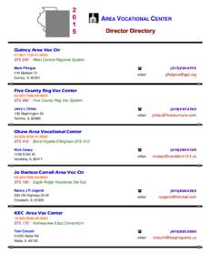 2015 Area Vocational Center Director Directory