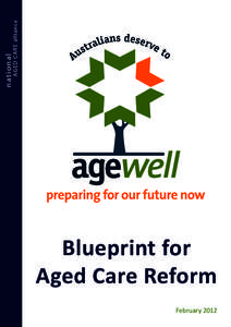 AGED CARE alliance  national Blueprint for Aged Care Reform
