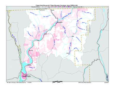 Upper Lake Roosevelt Water Resource Inventory Area (WRIA) #61 Population Density: <1  <5