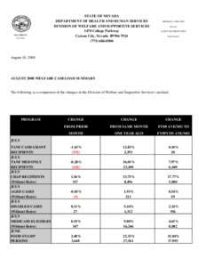 Budget Caseload Summaries - FY[removed]