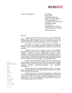 Microsoft Word - Ms Heli Mikkola - UNAIDS management response on final draft report[removed]docx