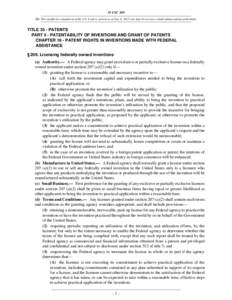 35 USC 209 NB: This unofficial compilation of the U.S. Code is current as of Jan. 4, 2012 (see http://www.law.cornell.edu/uscode/uscprint.html). TITLE 35 - PATENTS PART II - PATENTABILITY OF INVENTIONS AND GRANT OF PATEN