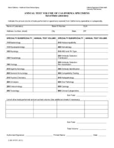 Clinical pathology / Blood tests / Epidemiology / Hematology / Clinical Laboratory Improvement Amendments / Pathology / Subspecialty / Serology / Medical laboratory / Medicine / Medical specialties / Immunologic tests