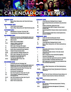 DECA 2014–2015  CALENDAR OF EVENTS AUGUST[removed]