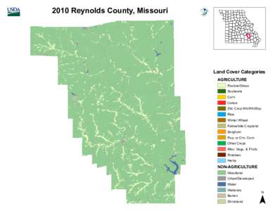 2010 Reynolds County, Missouri  Land Cover Categories AGRICULTURE  Pasture/Grass