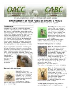 MANAGEMENT OF PEST FLIES ON ORGANIC FARMS