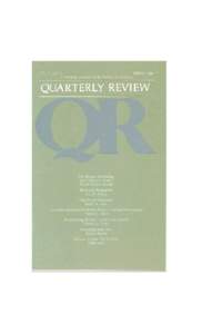 VOL. 7, NO. 1 SPRING 1987 A Scholarly Journal for Reflection on Ministry QUARTERLY REVIEW