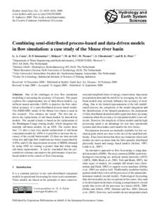 Hydrol. Earth Syst. Sci., 13, 1619–1634, 2009 www.hydrol-earth-syst-sci.net/ © Author(sThis work is distributed under the Creative Commons Attribution 3.0 License.  Hydrology and