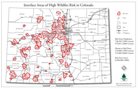 Interface Areas of High Wildﬁre Risk in Colorado LOGAN MOFFAT ROUTT