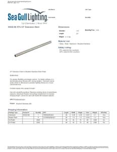 Vist our web site at www.SeaGullLighting.com[removed]page 1 of 1 Job Name:  Job Type: