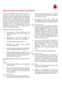 Economy / Business / Corporate law / Corporate governance / Board of directors / Committees / Shareholders / United Kingdom company law / King Report on Corporate Governance / Annual general meeting / Mergers and acquisitions / Vodafone