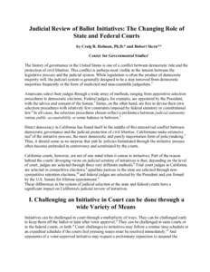 Microsoft Word - Judicial Review of Ballot Initiatives, Holman.doc