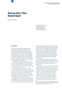 EconomicReview IQ 2001: Sharing with a Risk-Neutral Agent