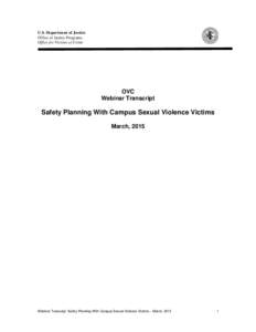 Safety Planning with Campus Sexual Violence Victims