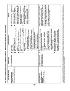 128  Applicability Any group health plan 	 The existence and terms of any preexisting