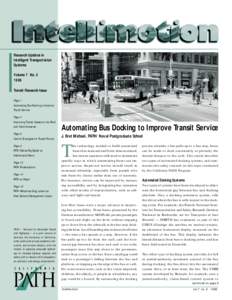 Research Updates in Intelligent Transportation Systems Volume 7 No[removed]Transit Research Issue