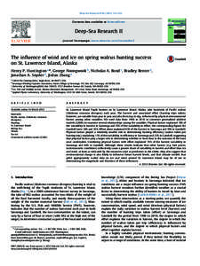 Deep-Sea Research II–322  Contents lists available at ScienceDirect Deep-Sea Research II journal homepage: www.elsevier.com/locate/dsr2