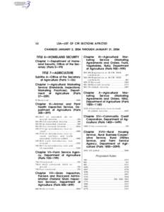 LSA—LIST OF CFR SECTIONS AFFECTED  12 CHANGES JANUARY 2, 2004 THROUGH JANUARY 31, 2004