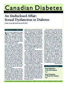Canadian Diabetes Le diabète au Canada Volume 19, Number 1  Spring 2006