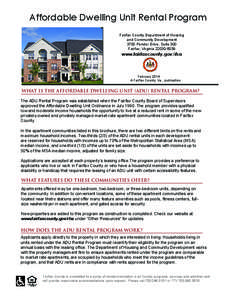 Affordable Dwelling Unit Rental Program Fairfax County Department of Housing and Community Development 3700 Pender Drive, Suite 300 Fairfax, Virginia[removed]
