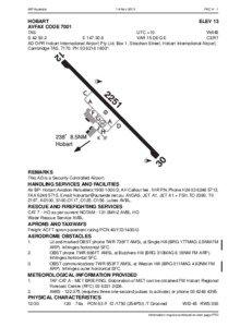 Transport in Hobart / Tasmania / NOTAM / Aviation / Hobart / Air traffic control / Transport / Hobart International Airport