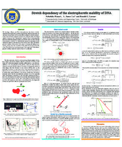 Stretch dependency of the electrophoretic mobility of DNA Nobuhiko Watari*, L. James Lee† and Ronald G. Larson* * Macromolecular Science and Engineering Center, University of Michigan † Department of Chemical Enginee