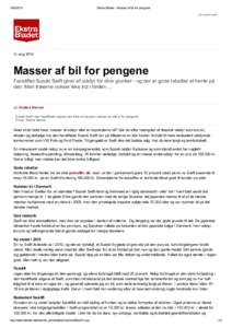 Ekstra Bladet - Masser af bil for pengene Persondata politik  12. aug 2014