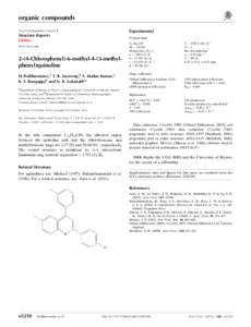 2-(4-Chlorophenyl)-6-methyl-4-(3-methylphenyl)quinoline