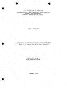 U.S. DEPARTMENT OF COMMERCE NATIONAL OCEANIC AND ATMOSPHERIC ADMINISTRATION NATIONAL WEATHER SERVICE NATIONAL METEOROLOGICAL CENTER  OFFICE NOTE 107