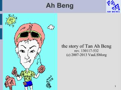 Ah Beng  the story of Tan Ah Beng revcVauLSMorg