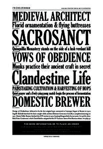 FB CHELTENHAM  AVAILABLE FROM FONT BUREAU AND ITS DISTRIBUTORS MEDIEVAL ARCHITECT BOLD CONDENSED