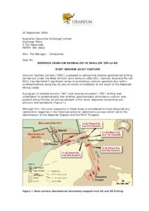 Microsoft WordASX Announcement West Arnhem geochem.doc